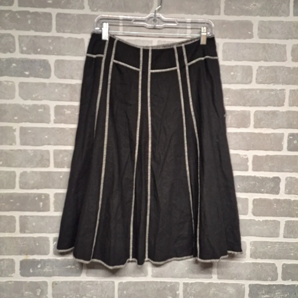 Mark Shale‎ Womens Midi Black and White Vintage Style Skirt Size 6